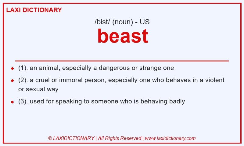 Definition beast in American English