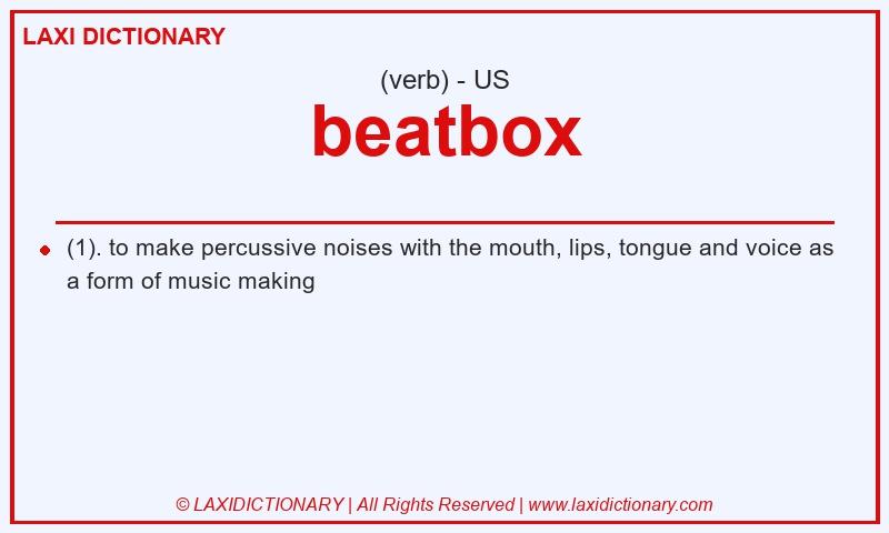 Definition beatbox in American English