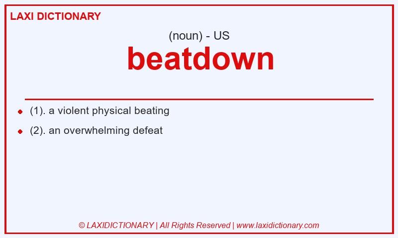 Definition beatdown in American English