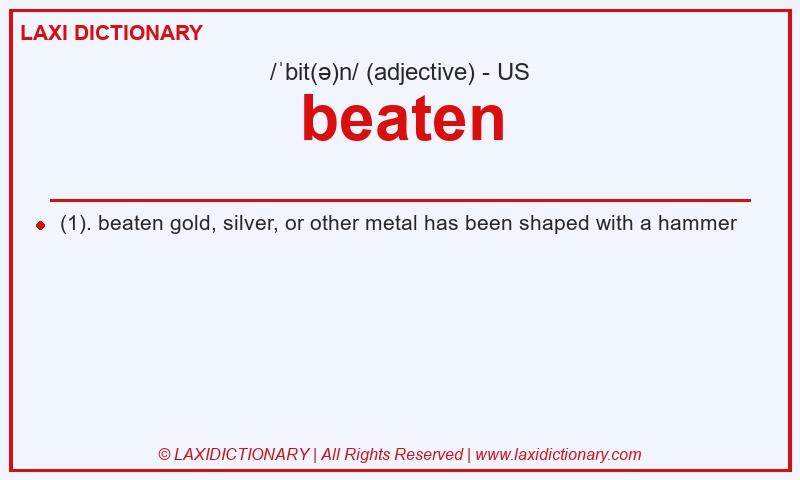 Definition beaten in American English