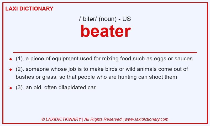 Definition beater in American English