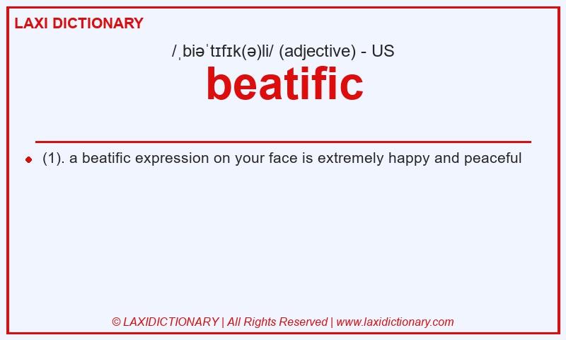 Definition beatific in American English