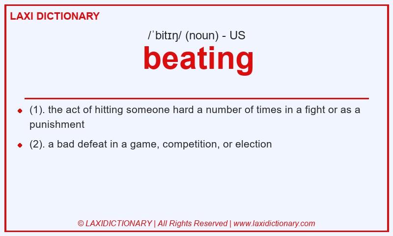 Definition beating in American English