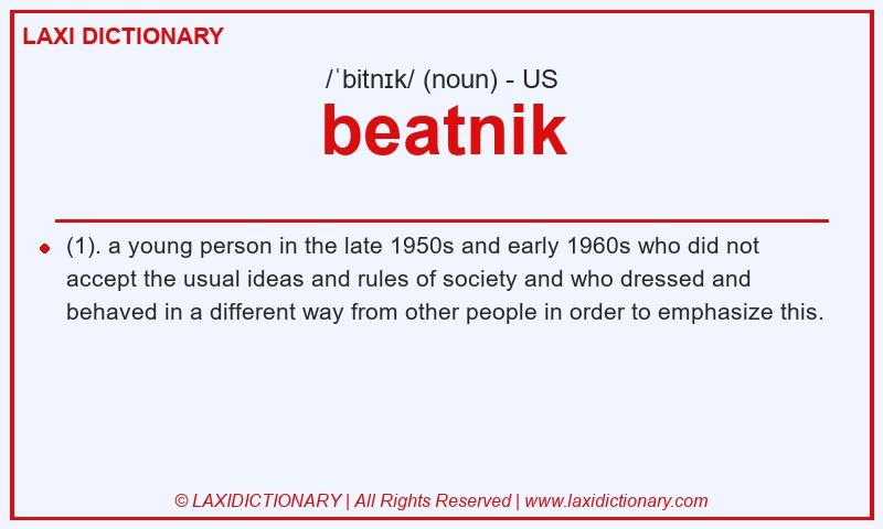 Definition beatnik in American English