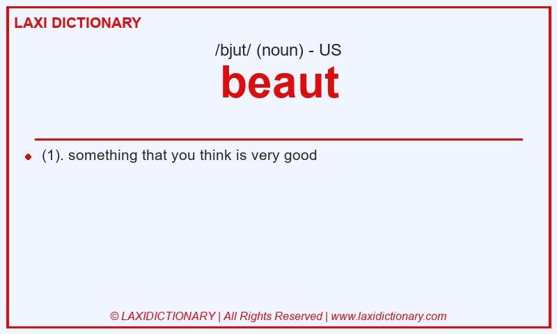 Definition beaut in American English