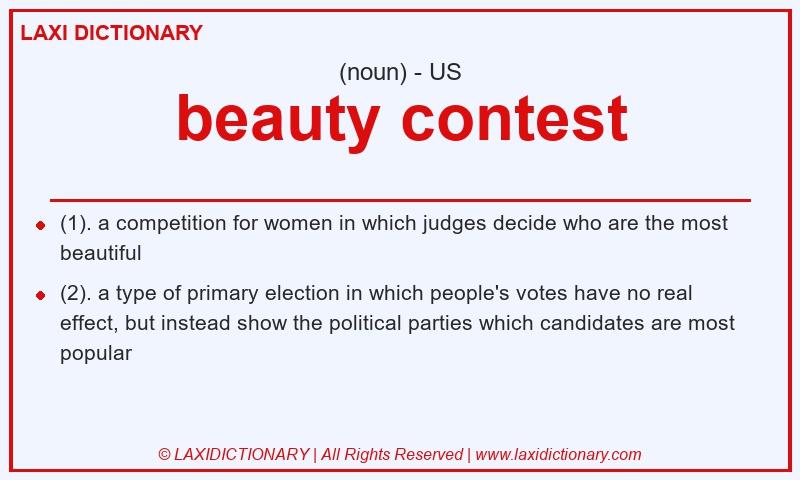 Definition beauty contest in American English