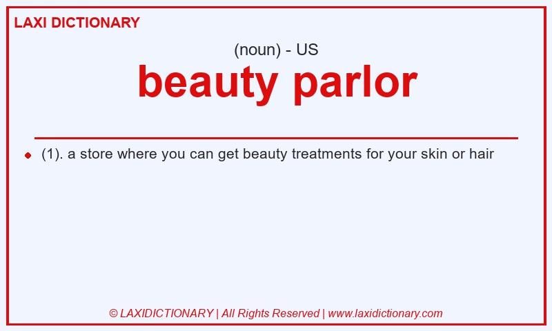 Definition beauty parlor in American English