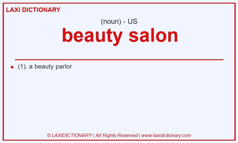 Definition beauty salon in American English