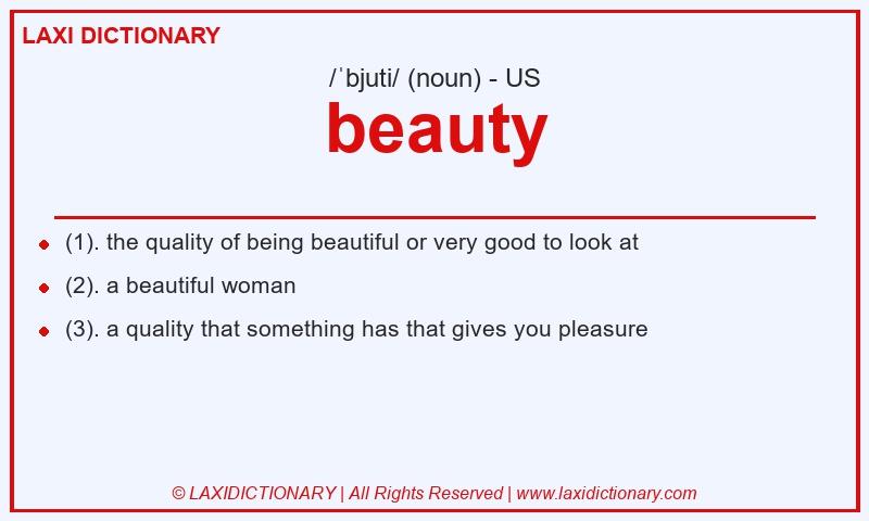 Definition beauty in American English