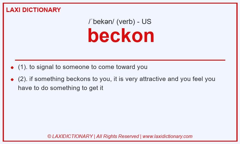 Definition beckon in American English