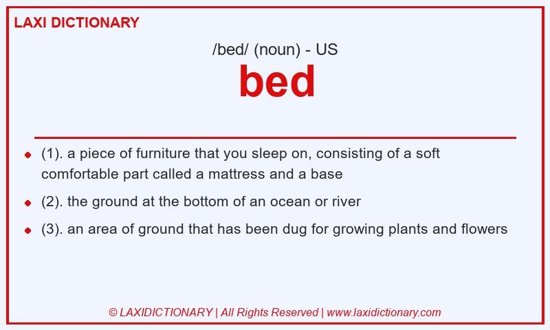 Definition bed in American English