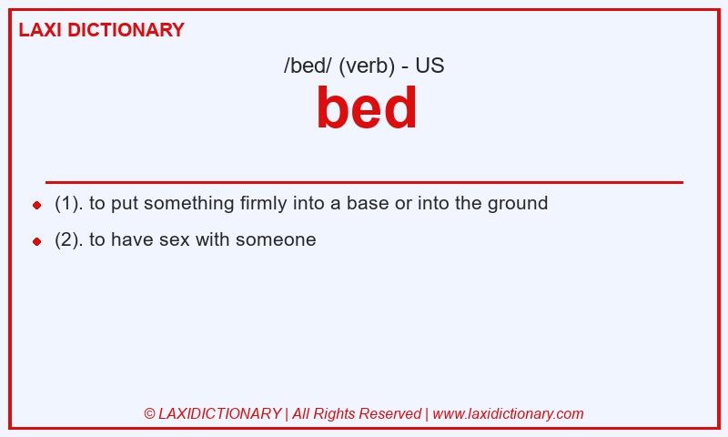 Definition bed in American English