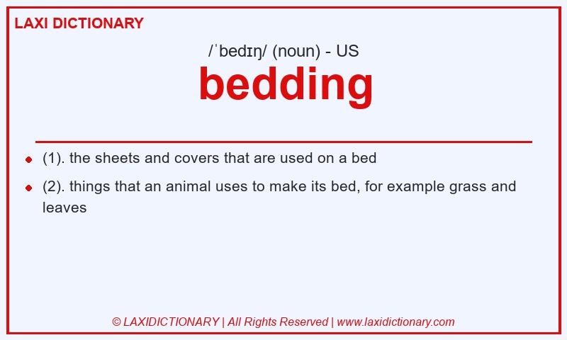 Definition bedding in American English