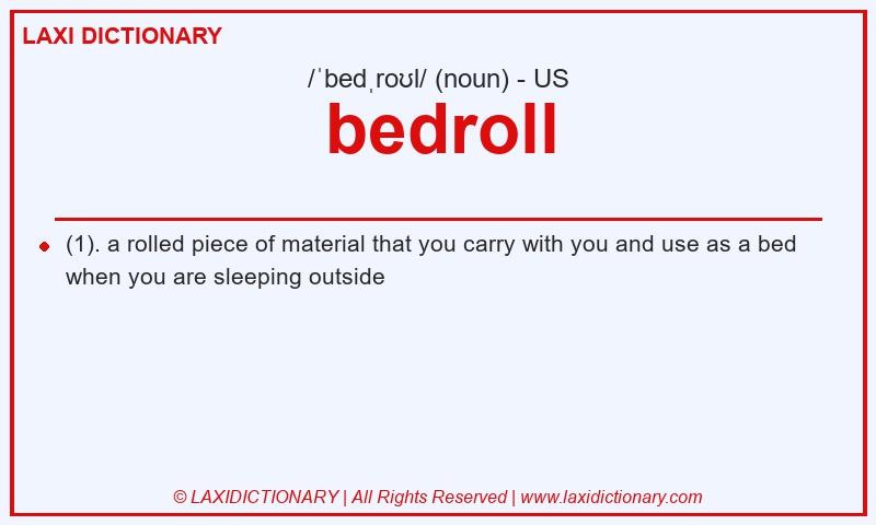 Definition bedroll in American English