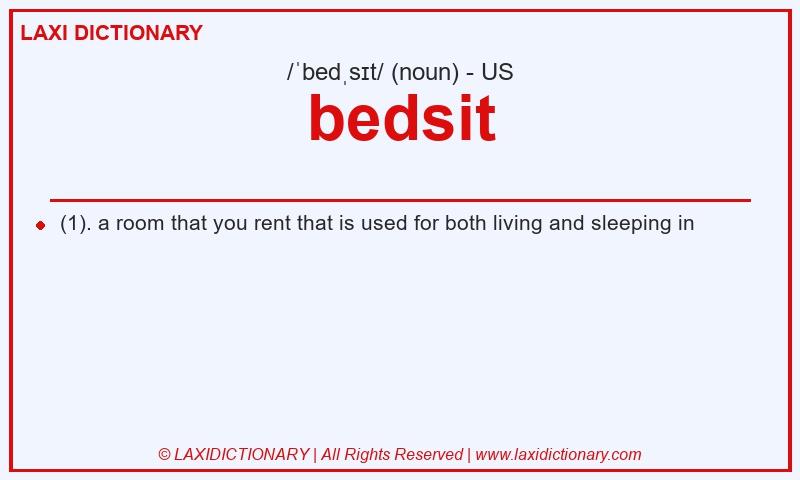 Definition bedsit in American English