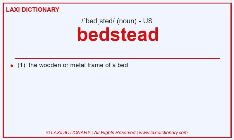 Definition bedstead in American English