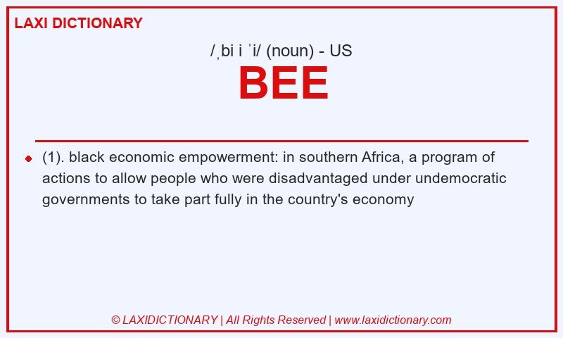 Definition BEE in American English