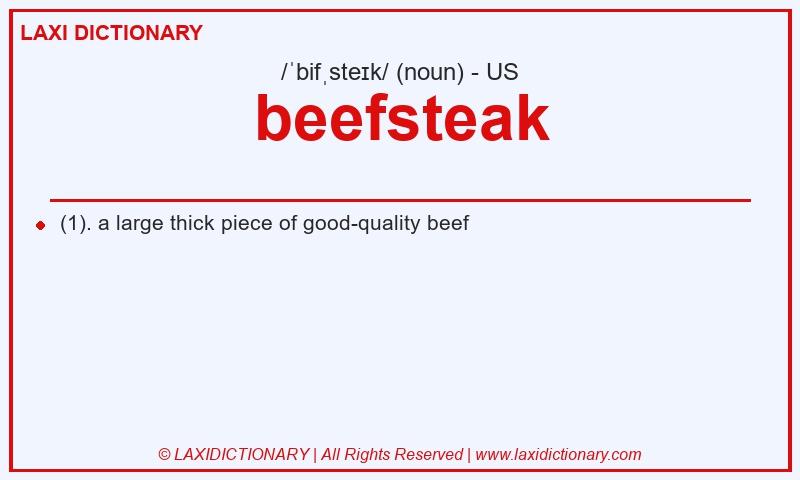 Definition beefsteak in American English