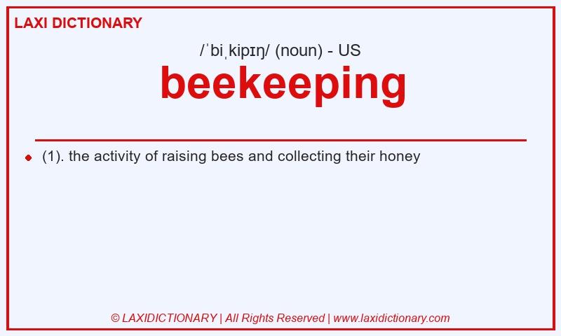 Definition beekeeping in American English