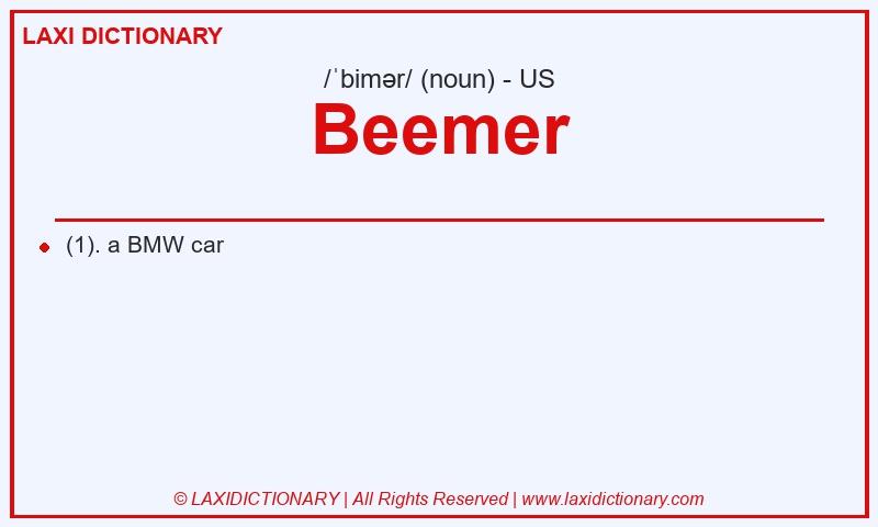 Definition Beemer in American English