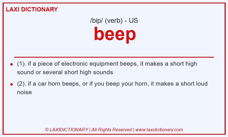 Definition beep in American English