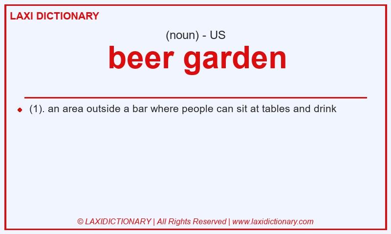 Definition beer garden in American English