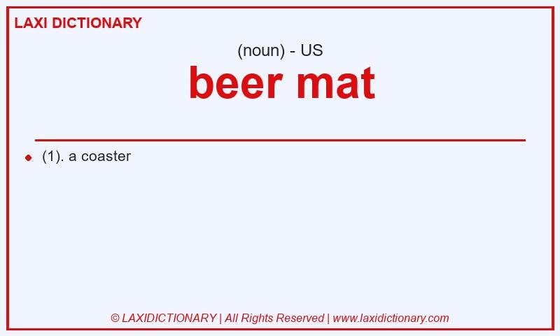 Definition beer mat in American English