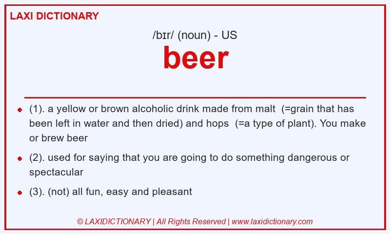 Definition beer in American English