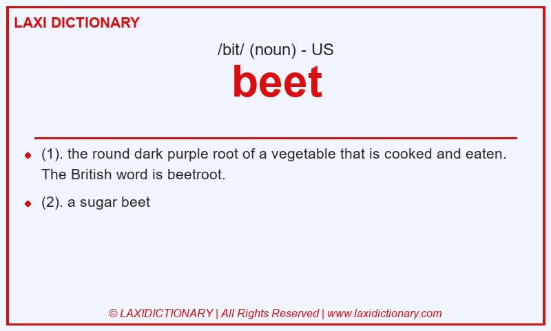 Definition beet in American English