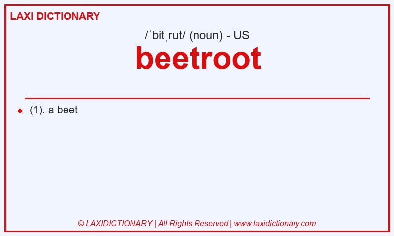 Definition beetroot in American English
