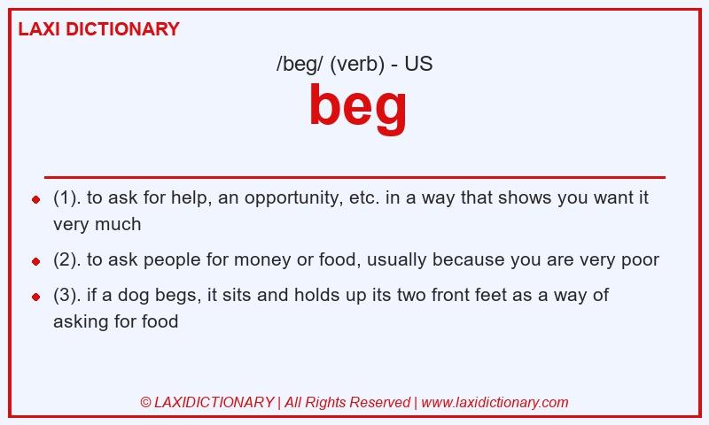 Definition beg in American English