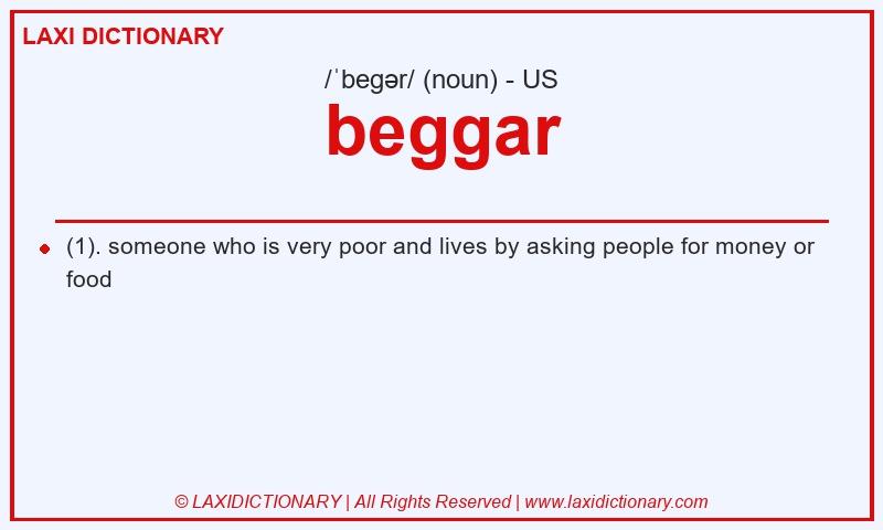 Definition beggar in American English