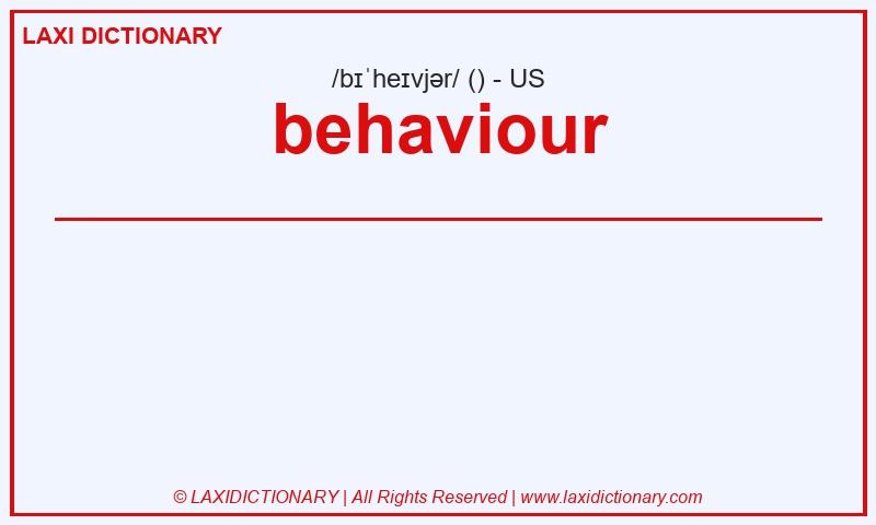 Definition behaviour in American English