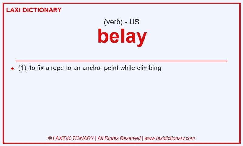 Definition belay in American English