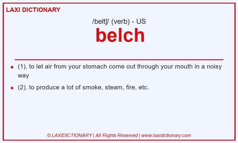 Definition belch in American English