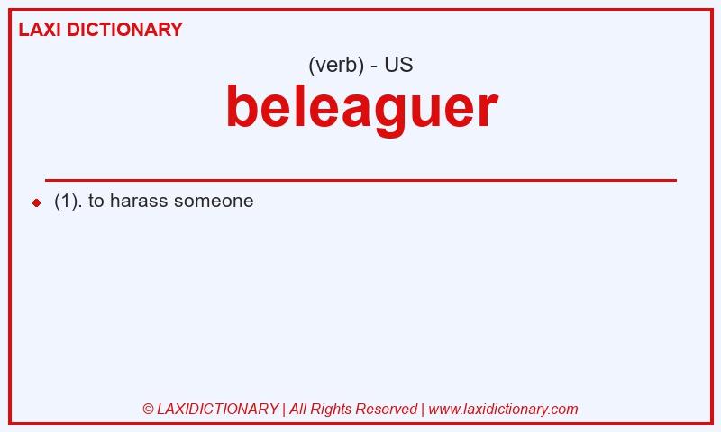Definition beleaguer in American English