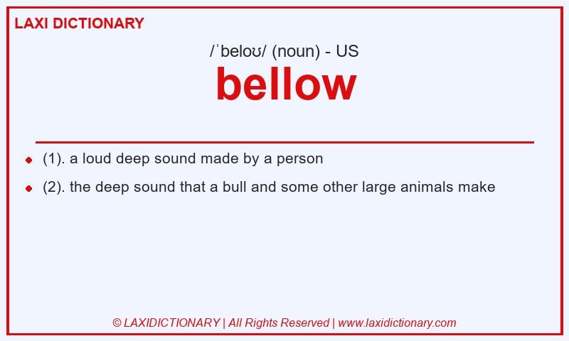 Definition bellow in American English