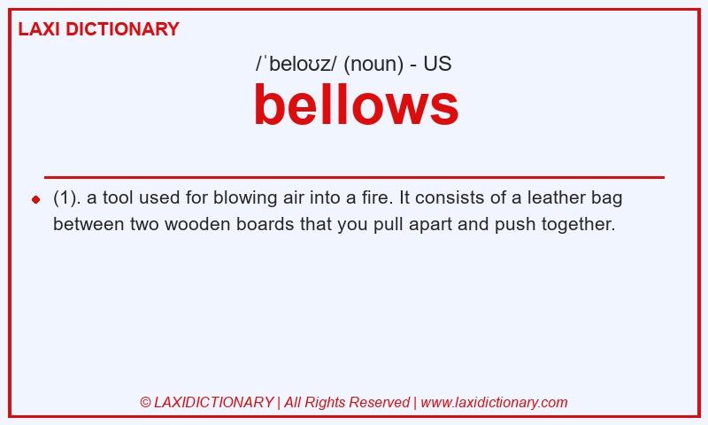 Definition bellows in American English