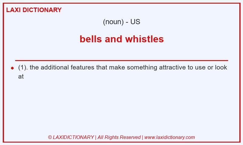 Definition bells and whistles in American English