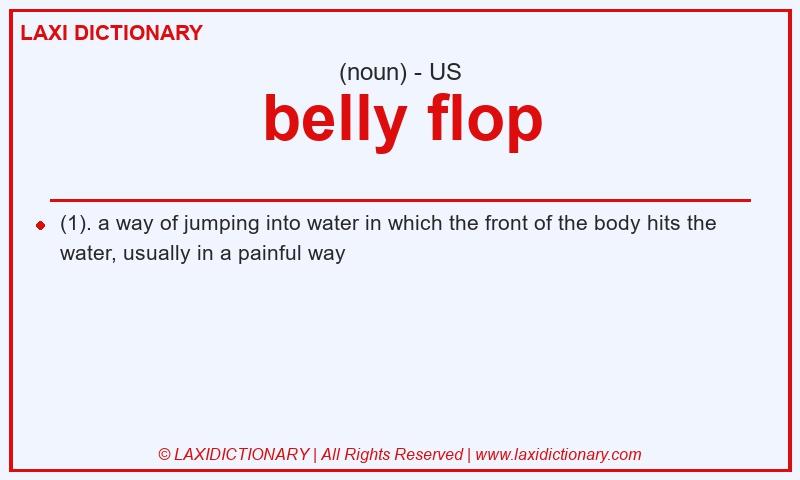 Definition belly flop in American English