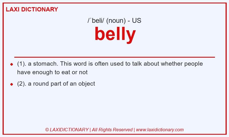 Definition belly in American English
