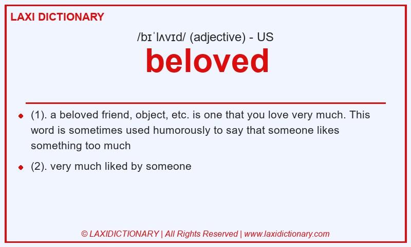Definition beloved in American English