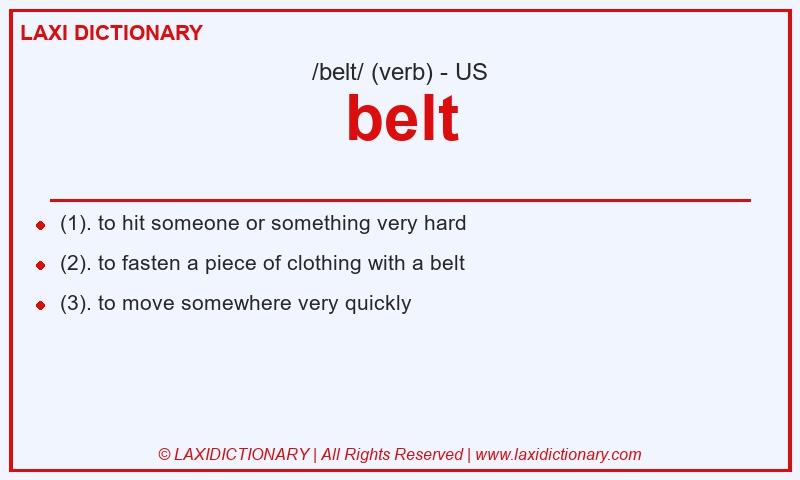 Definition belt in American English