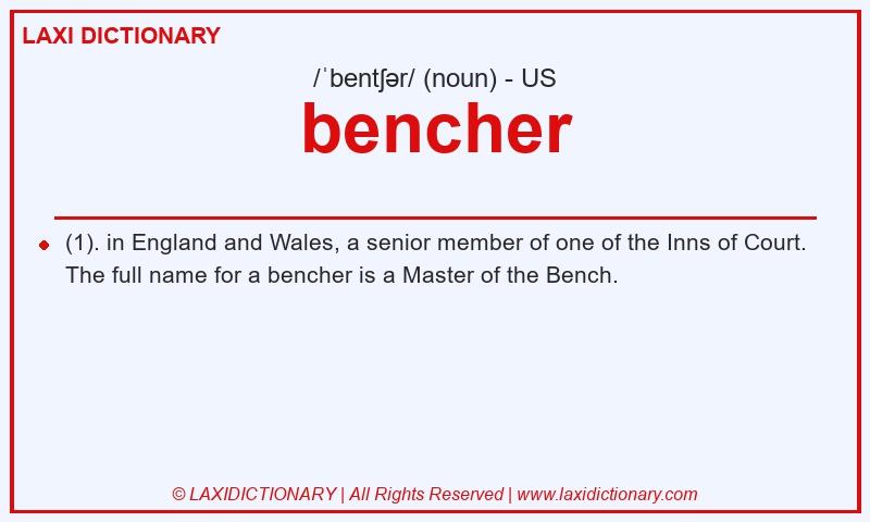 Definition bencher in American English