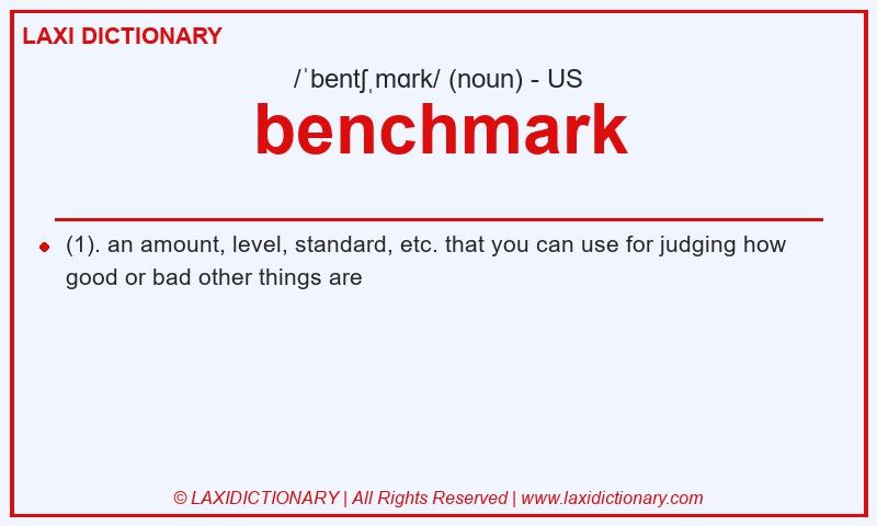 Definition benchmark in American English