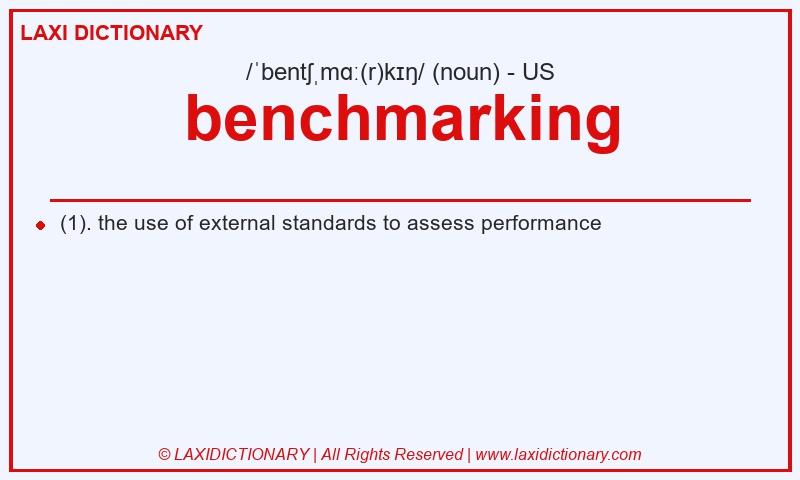 Definition benchmarking in American English