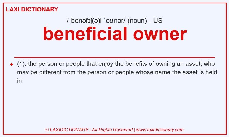 Definition beneficial owner in American English