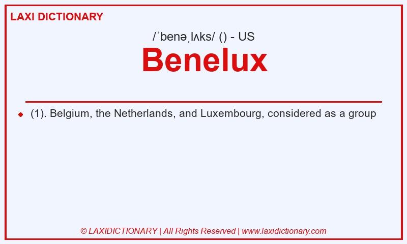 Definition Benelux in American English