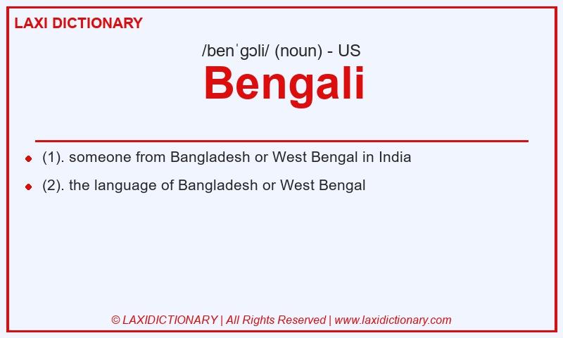 Definition Bengali in American English