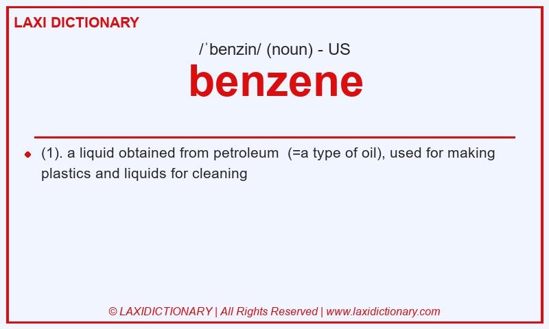 Definition benzene in American English